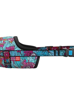 Намордник для собак waudog nylon, рисунок "лето", пластиковый фастекс, размер №2, о 19-26 см