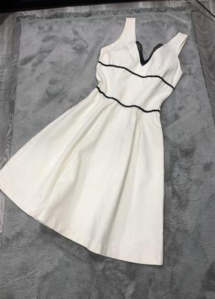 Белое плотное платье белый сарафан1 фото