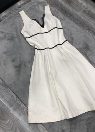 Біла щільна сукня біла сарафан2 фото
