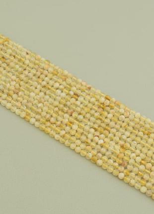 Нитка цитрин 39 см. 4 мм. (без замка)