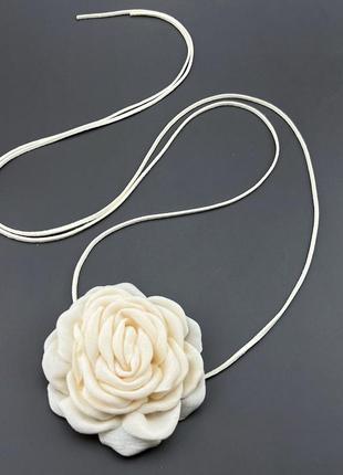 Чокер 🌸 аксесуар браслет квітка троянда 🖤 кольє намисто буси на шию на руку стильний модний2 фото