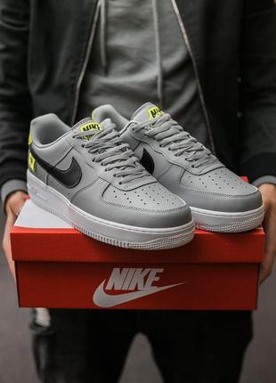 Кроссовки nike air force world grey мужские серые