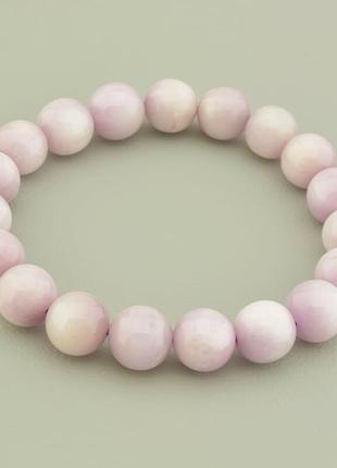 Браслет кунцит 18 см. 10,5 мм.