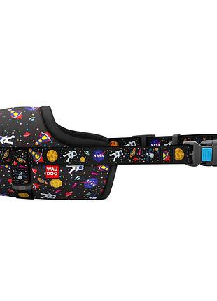 Намордник для собак waudog nylon, рисунок "nasa", пластиковый фастекс, размер №3, о 25-34 см