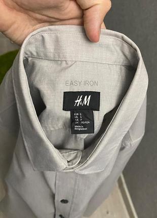 Сіра сорочка від бренда h&amp;m5 фото