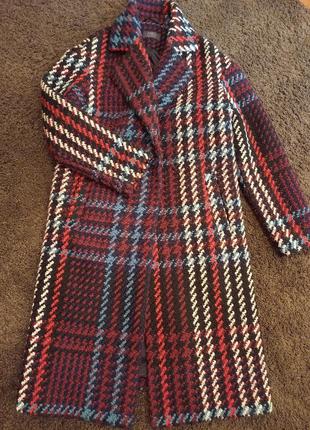 Продам пальто в клетку3 фото