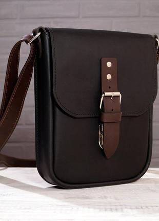 Кожаная сумка-планшет черного цвета
