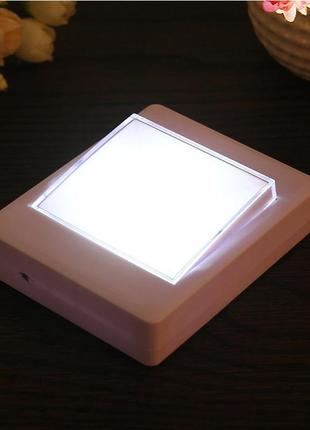 Светодиодный led светильник ночник-выключатель на батарейках 3w я2 фото