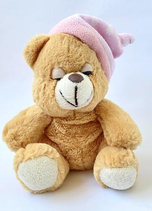 Мягкая игрушка спящий мишка медвежонок медведь в шапочке1 фото