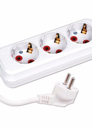 Удлинитель 3 гнезда 2 м с заземлением