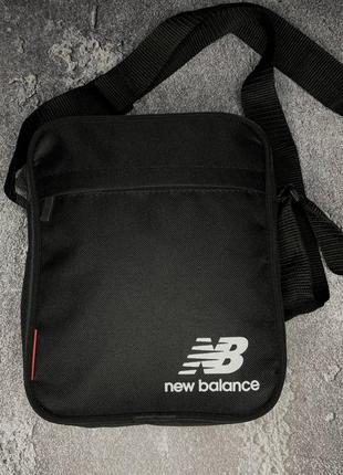 Мессенджер черный new balance барсетка повседневная среднего размера летняя, сумка через плечо