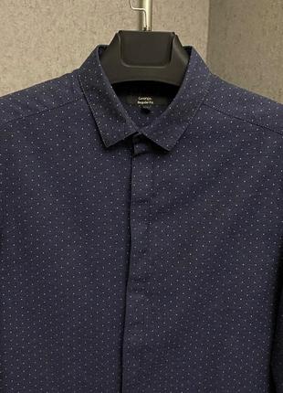 Синяя рубашка от бренда george3 фото