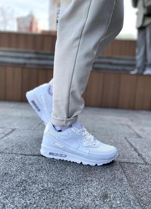 Nike air max 90 white6 фото