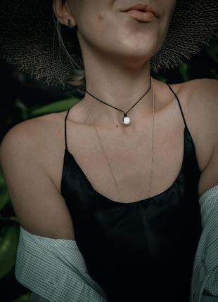 Чокер подвеска из натурального камня говлит хаулит