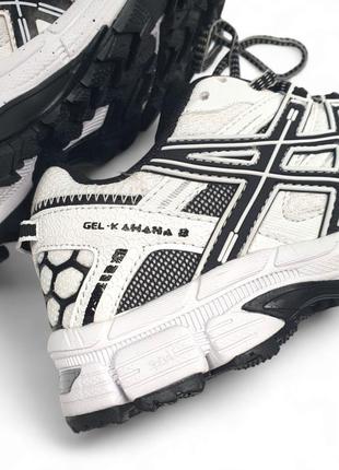 Asics gel - kahana 8 •white black•7 фото