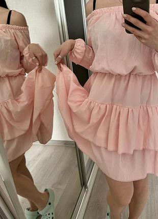 Пудрово рожева сукня 2