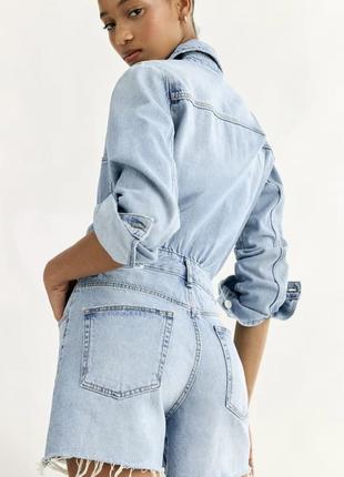 Комбінезон джинсовий zara літній. новий з біркою. розмір xs6 фото