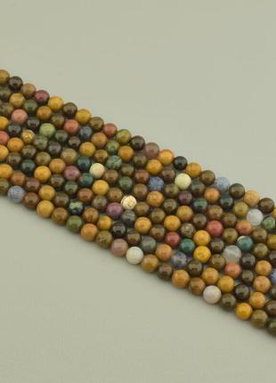 Нитка яшма 39 см. 6,5 мм. (без замка)