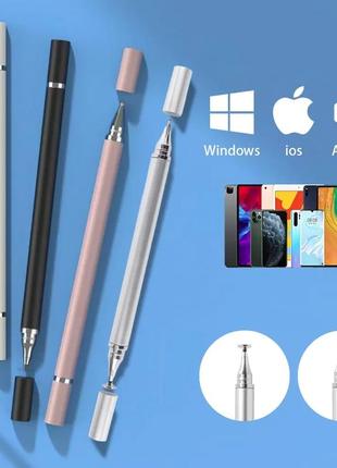 Універсальний стилус ручка 2в1 stylus touch pen для смартфона, телефона, планшета, сенсорного екрана s002