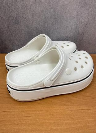 Уцінка!!! жіночі крокси сабо crocband platform white2 фото