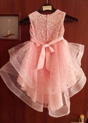 Плаття плаття на дівчинку 3 рочків. рожеве, ніжне3 фото