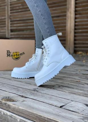 Dr martens jadon женские ботинки мартинс на платформе белые