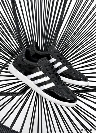 Натуральные кеды gazelle samba черные лаковые