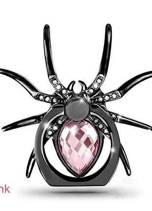 Кільце-тримач і підставка для телефона "павук — рожевий". попсокет для смартфона