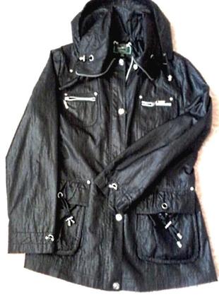 Легкая куртка-ветровка из непромокаемой ткани, на подкладке 48-50/xl