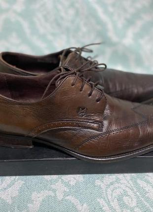 Кожаные мужские туфли оксфорды4 фото