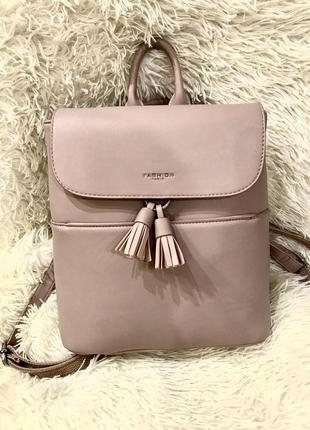 Пудровая сумка / пыльная роза 🌹 2 в 1 / розовый рюкзак с ручками и на магните7 фото
