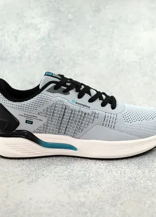 Мужские светло-серые летние стильные кроссовки с сеткой весна-лето,осень,текстиль-сетка на лето