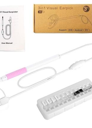 Отоскоп бороскоп hd 720p / 5.5 мм / android et83-2. эндоскоп медицинский. мини камера для телефона