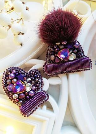 Комплект брошей зимний