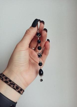 Серьги перья ассиметрия