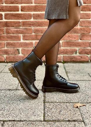 Dr. martens 1460 ботинки мартинс черного цвета без меха4 фото