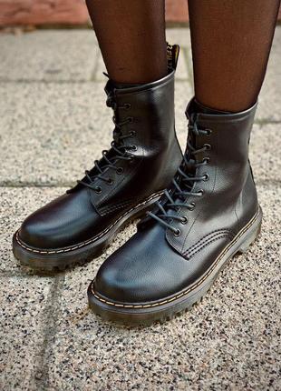 Dr. martens 1460 черевики мартінс чорного кольору без хутра3 фото