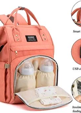Рюкзак-сумка із usb-портом для зарядки, із ізольованими кишенями,4 фото