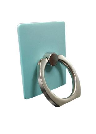 Кольцо-держатель и подставка для телефона plastic rectangle ring бирюзовый