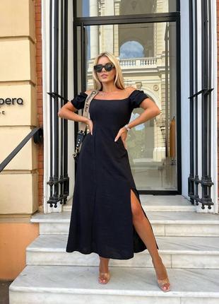 Платье длинное с разрезом  расклешенное корсетное с открытыми плечами с короткими рукавами белое чёрное зелёное вечернее миди макси