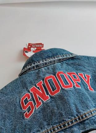 Джинсовый пиджак куртка джинсовая со снупи jennyfer 34, xs,  425 фото