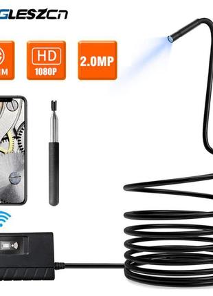 Жесткий wi-fi эндоскоп hard 5.5 мм fullhd 1920p 10 метров vff811. технический бороскоп для телефона