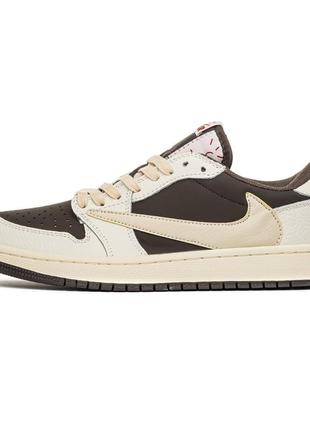 Nike air jordan 1 low og x travis scott “reverse mocha”2 фото