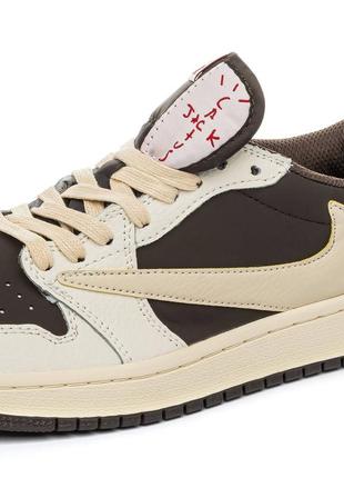 Nike air jordan 1 low og x travis scott “reverse mocha”5 фото