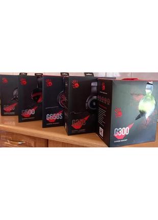 Ігрова гарнітура bloody g300,g350,g500,g520,g650s, black/red