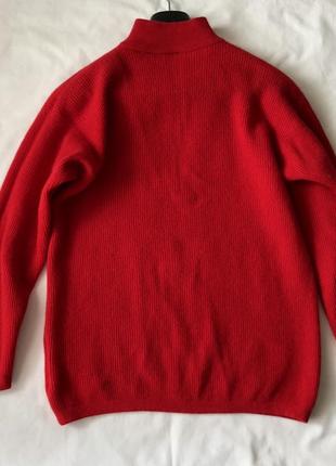 Красный свитер с молнией. винтаж5 фото