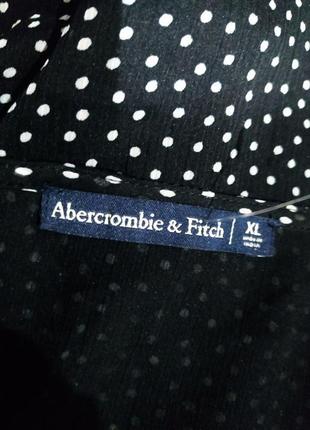 455.исканная блузка в белый горох легендарного американского бренда abercrombie &amp; fitch6 фото