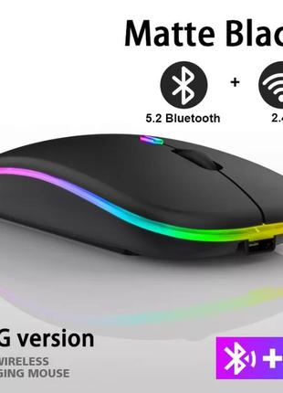 Бездротова миша з акумулятором чорна, bluetooth блютуз комп'ютерна мишка elite qc74w