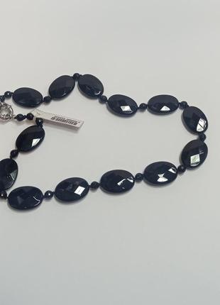 Ожерелье из черного агата.4 фото
