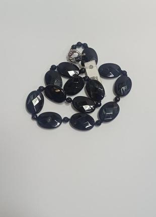 Ожерелье из черного агата.2 фото